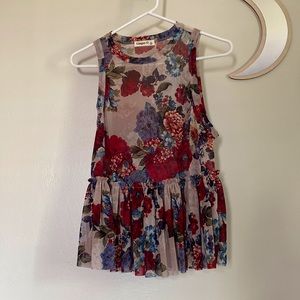 Ginger G mesh flower top.